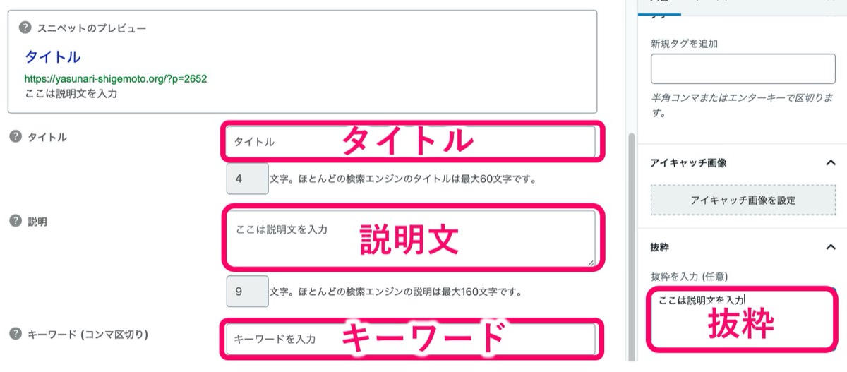 All in One SEO Pack設定