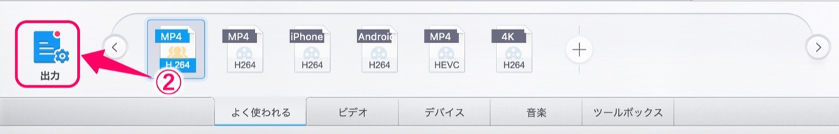 Video Proc-出力