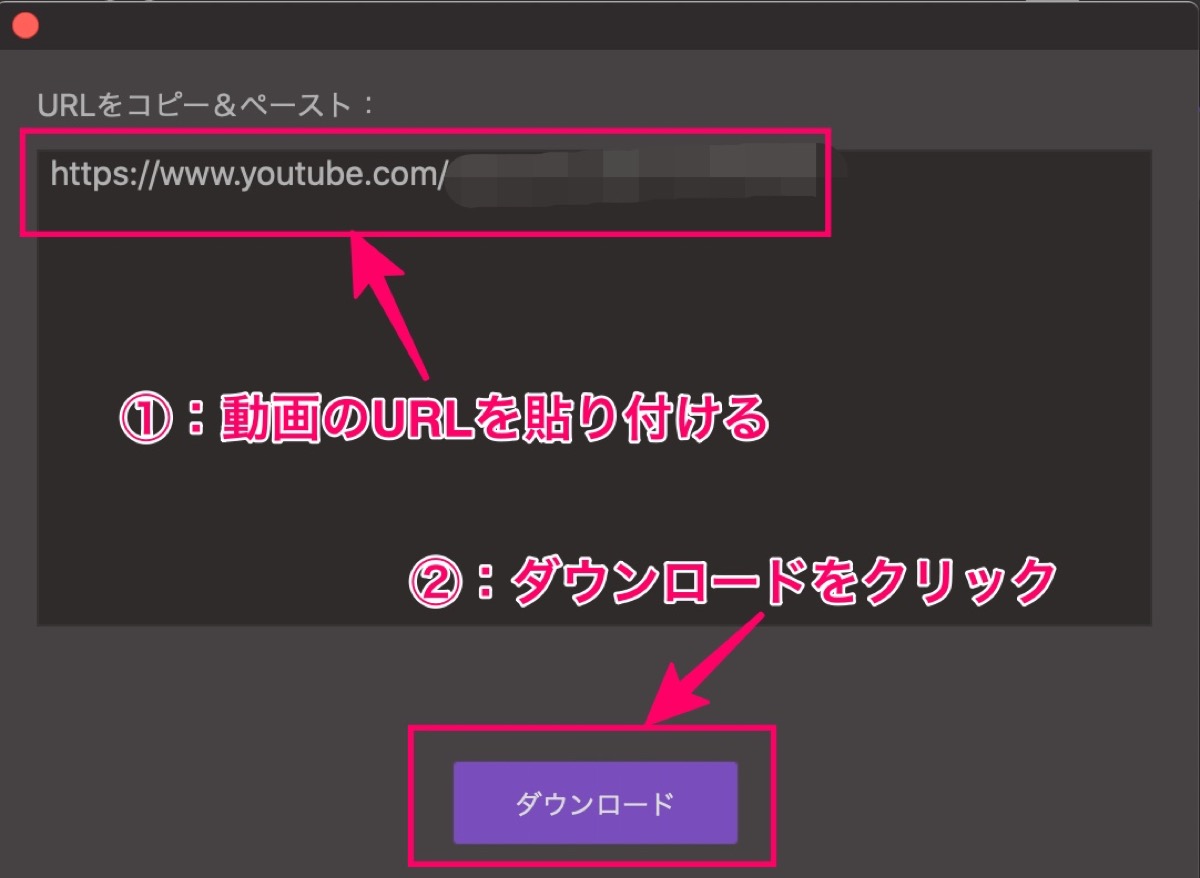 動画URLコピペ
