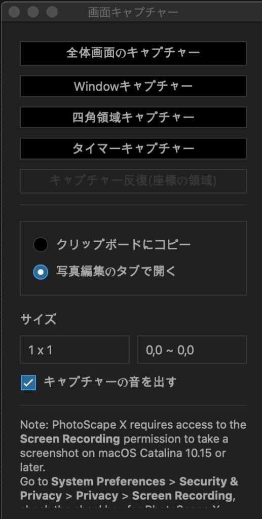 画面キャプチャー
