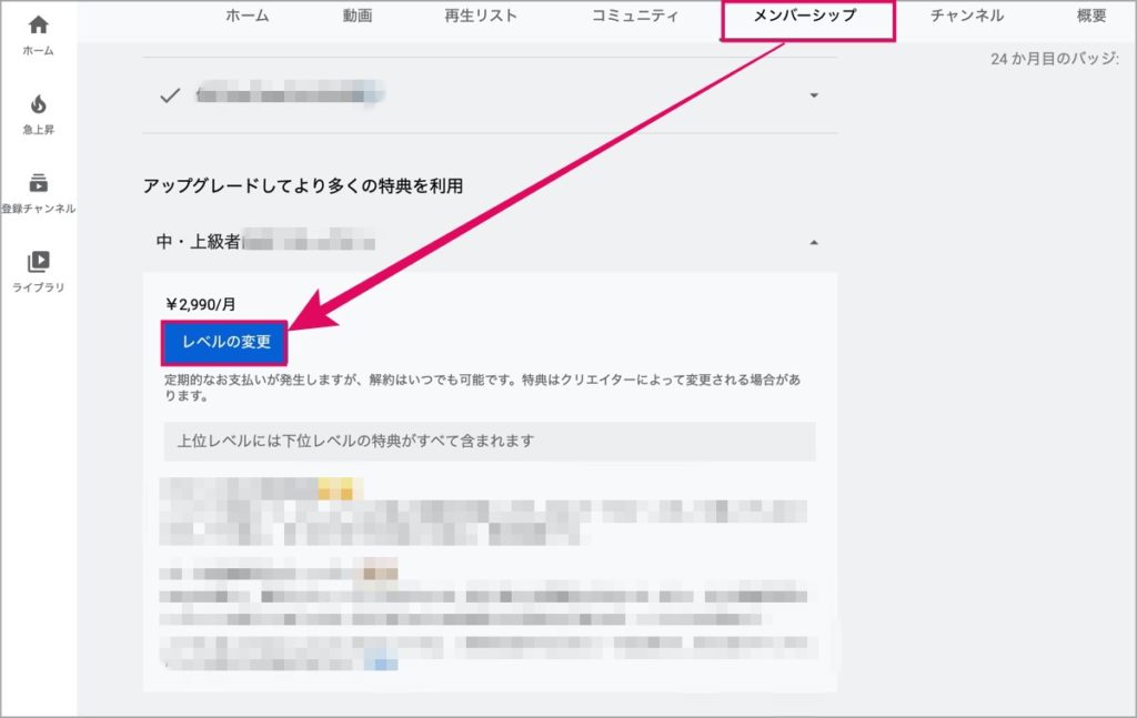レベル変更