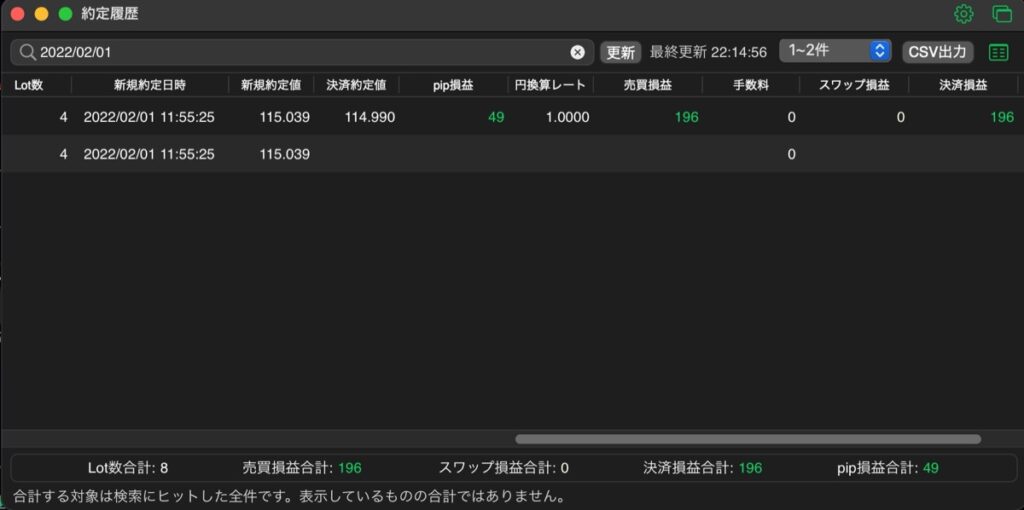 62日目-売買実績