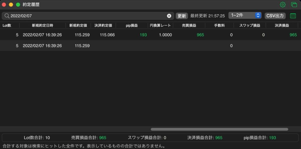 68日目-売買実績